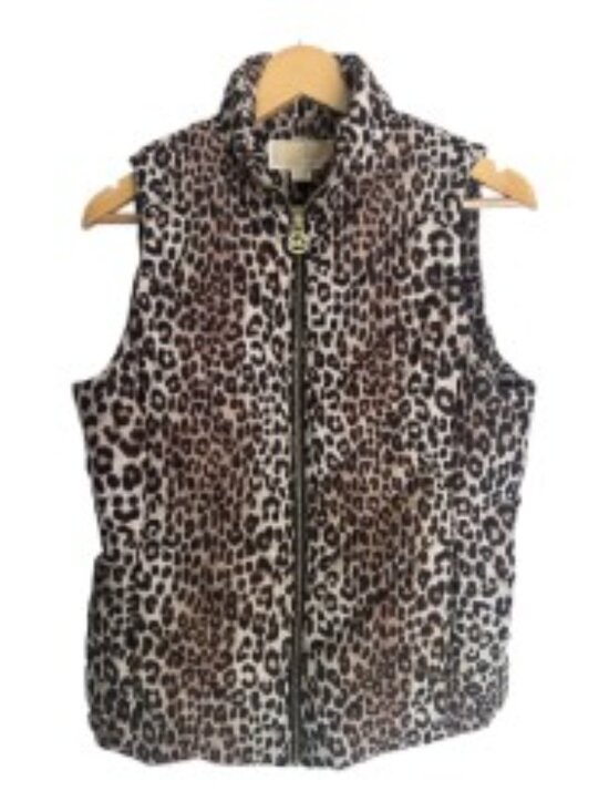 MICHAEL Michael Kors Jackets & Blazers - Michael Kors Leopard Print Puffer Vest Small